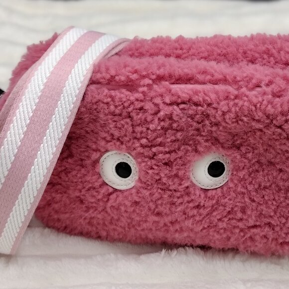 Skinnydip Handbags - Skinnydip London Millie Small Camera Crossbody Bag – Pink Faux Fur